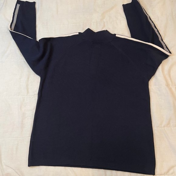 Arizona Jean Mens Sweater XL Navy Casual Pullover 1/4 Zip EXCELLENT condition - Picture 2 of 9